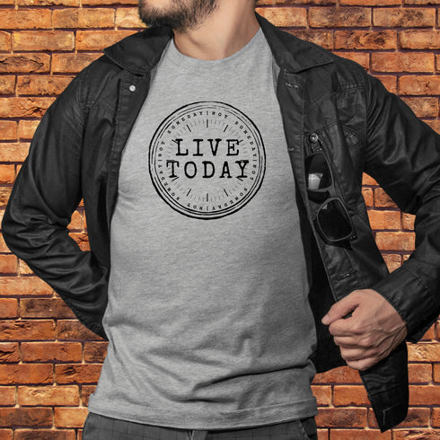 Motivational Live Today Crewneck T-Shirt-Unisex